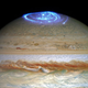Una de las descomunales auroras de Júpiter.